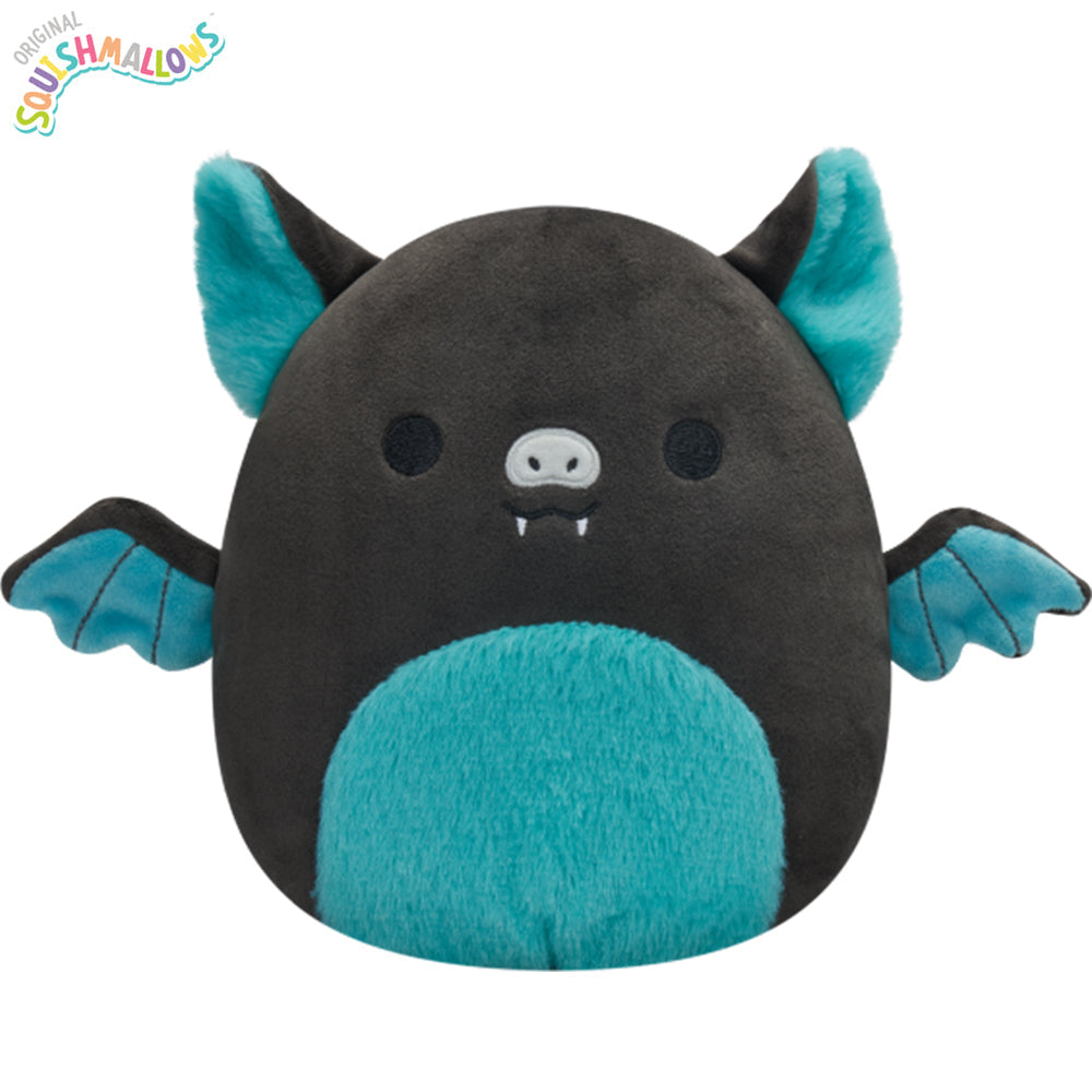 Aldous Teal and Black Fruit Bat Squishmallow - 8 Inches