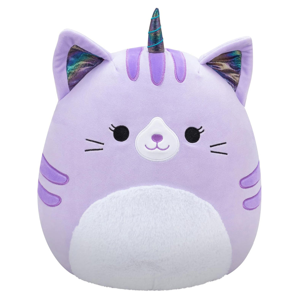 Analea Purple Tabby Caticorn with Fuzzy White Belly 14-Inch